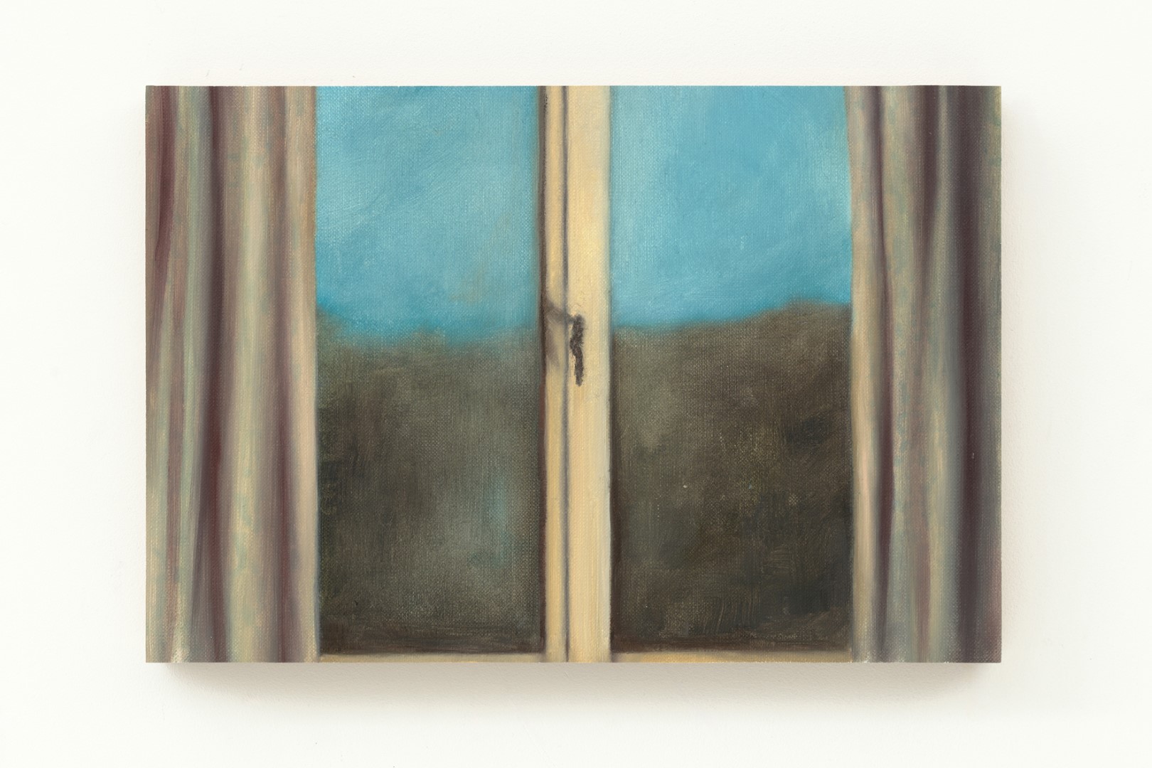 Silence (2026), 19.4 x 18.6 cm, oil on paper on panel (private collection)
